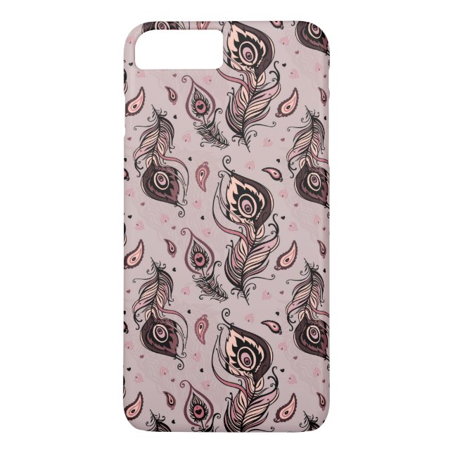 Peacock feather pattern Case-Mate iPhone case (Back)