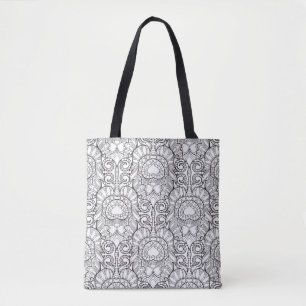 Peacock Feather Pattern Doodle 2 Tote Bag