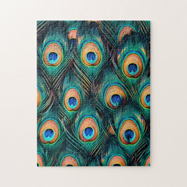Peacock Feather Pattern Jigsaw Puzzle (Vertical)