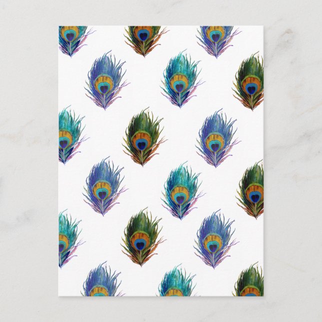 Peacock feather pattern postcard (Front)
