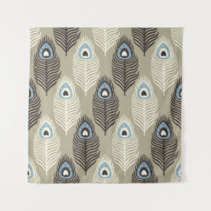 Peacock feather pattern, vintage style. tapestry