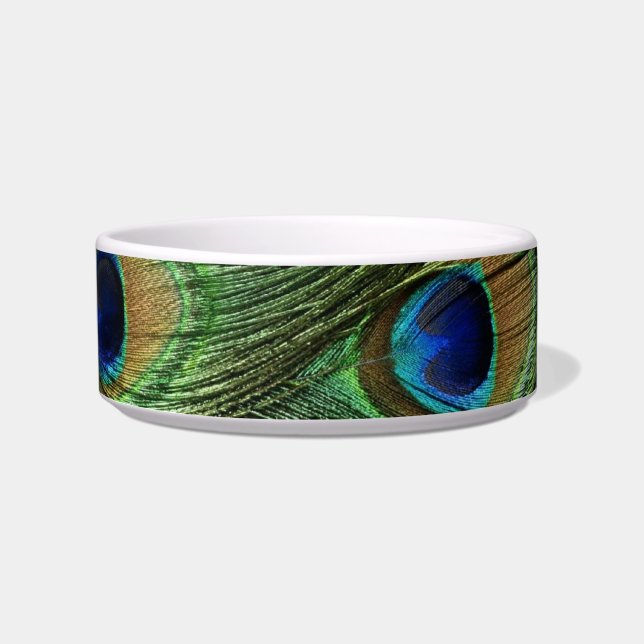 Peacock feather pet bowl (Front)