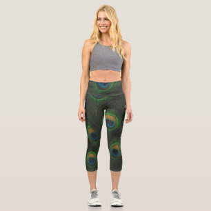 Peacock Feather Print Leggings