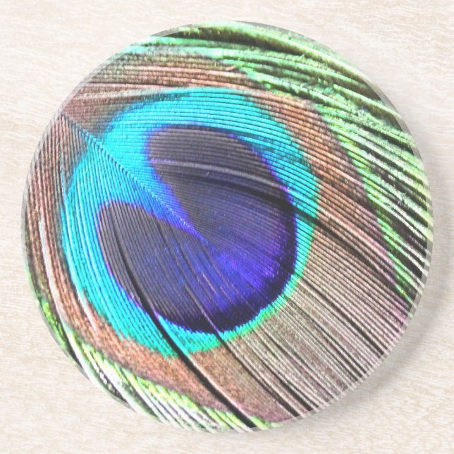 Peacock Feather Product Coaster (Front)