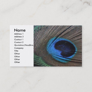 Peacock Feather Profile Card
