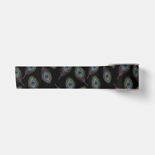 peacock feather  satin ribbon (Front)