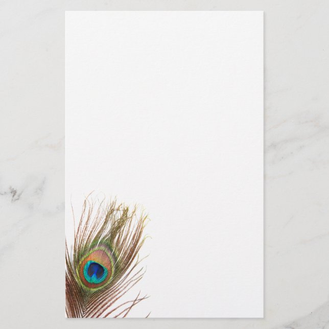 Peacock Feather Stationery (Front)