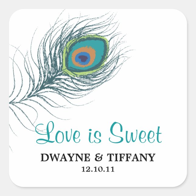 Peacock Feather Stickers (Front)