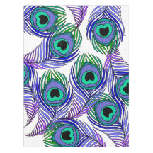 peacock feather table cloth, giant peacock feather
