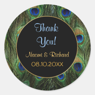 Peacock Feather -Thank You Seal - Customise