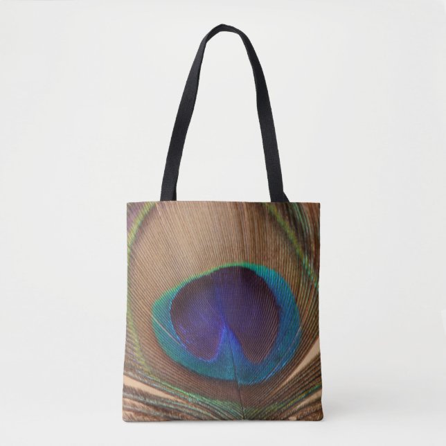 Peacock Feather Tote Bag (Front)