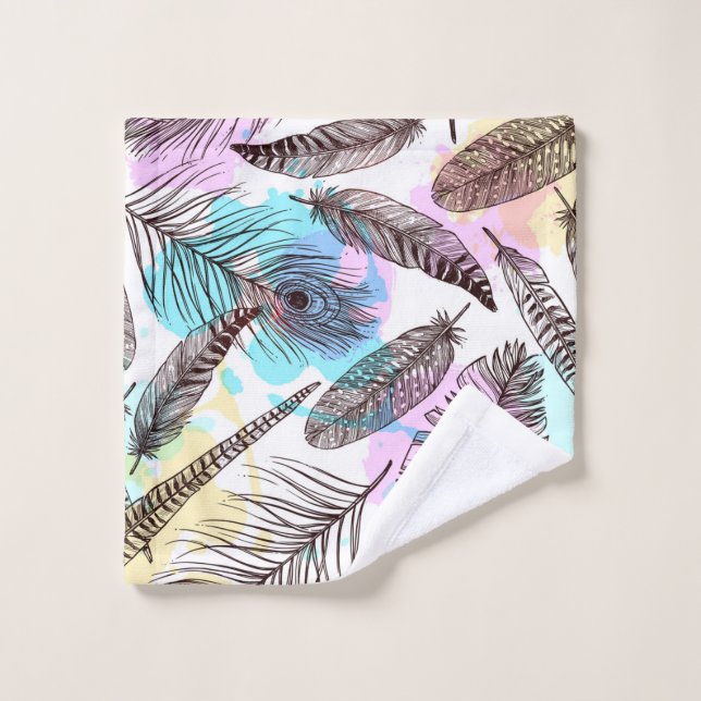 Peacock Feather Wash Cloth (Wash Cloth)