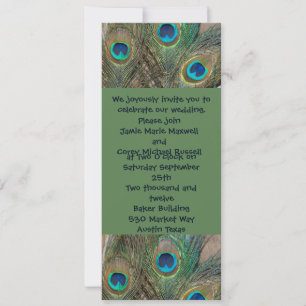 Peacock Feather Wedding Invitation
