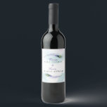 Peacock Feather  Wine Label<br><div class="desc">Peacock Feather. These elegant, purple peacock feather wine labels are designed with two peacock feathers wrapping around elegant typography and watercolor background. Personalise this design with your name, wedding date, and any other custom message you would like to include! The background colour is set to white, however, you can choose...</div>