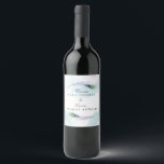Peacock Feather Wine Label<br><div class="desc">Peacock Feather. These elegant, purple peacock feather wine labels are designed with two peacock feathers wrapping around elegant typography and watercolor background. Personalise this design with your name, wedding date, and any other custom message you would like to include! The background colour is set to white, however, you can choose...</div>