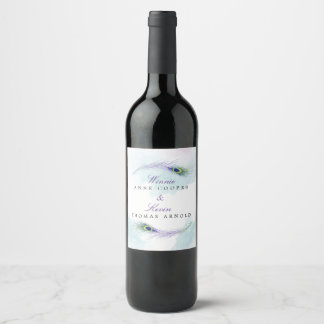 Peacock Feather Wine Label