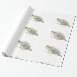 Peacock Feather Wrapping Paper