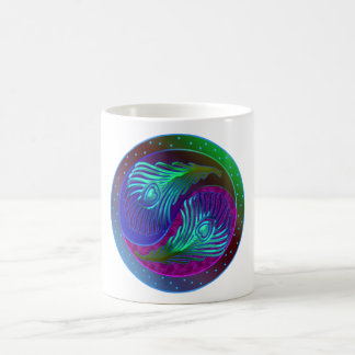 Peacock Feather Yin Yang 5 Coffee Mug