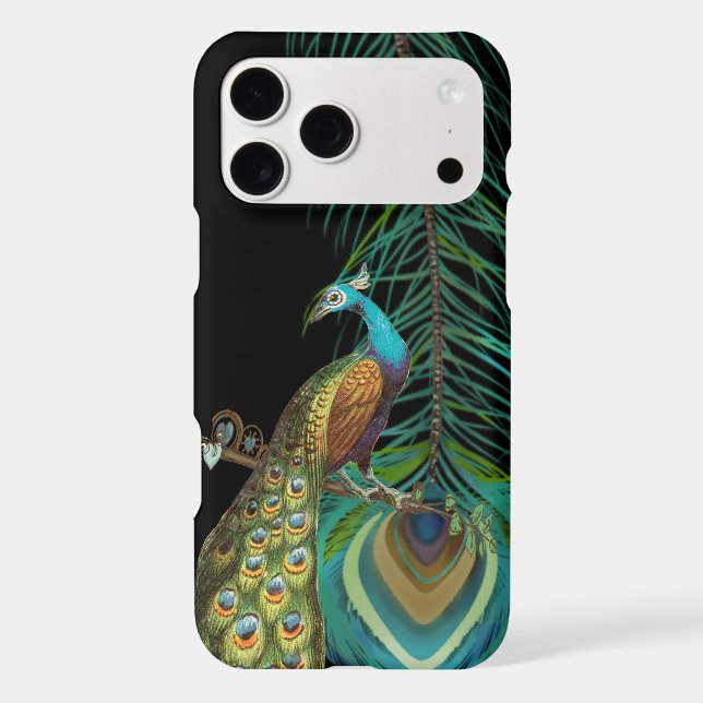 Peacock & Feather You Choose Background Colour (Back)