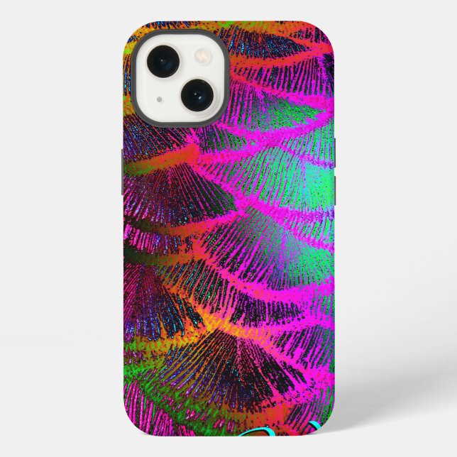 Peacock Feathers 1-3 Options iPhone Case (Back)
