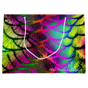 Peacock Feathers 1 Large Gift Bag