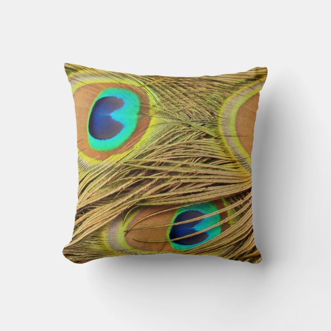 Peacock Feathers 2 Pillows (Front)