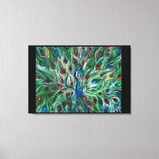 Peacock Feathers 36" x 24" Premium Canvass Print