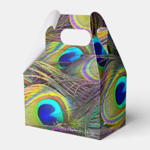 Peacock Feathers 5 Favour Box