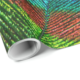 Peacock Feathers 6A-6B Options Wrapping Paper