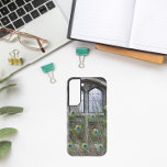 Peacock Feathers and Gothic Windows Samsung Galaxy Case<br><div class="desc">Protect your Samsung Galaxy S22 phone with this trendy phone case that features the photo image of colourful Peacock feathers against Gothic window panes. Select your phone style. For other phone brands,  you will need to customise case to fill image to edges of design template.</div>