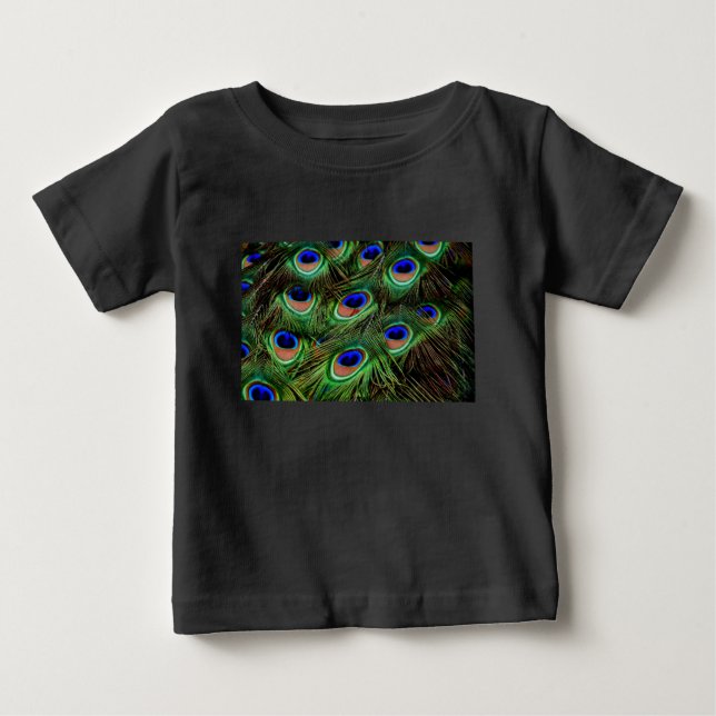 Peacock Feathers Baby T-Shirt (Front)