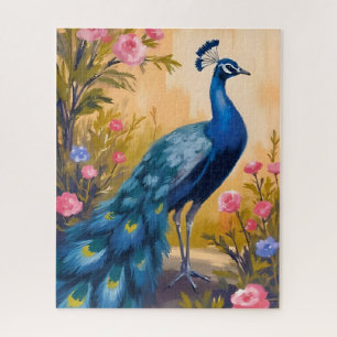 Peacock Feathers Beautiful Floral Animal Jigsaw Puzzle