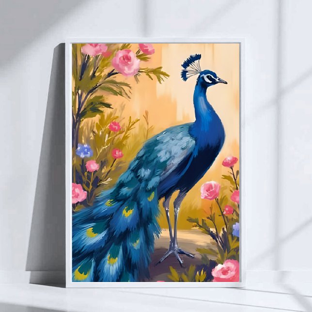 Peacock Feathers Beautiful Floral Animal Poster (Creator Uploaded)