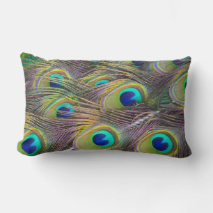 Peacock Feathers Bird Decorative Throw Pillow