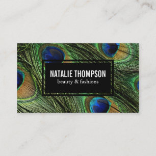 Peacock Feathers Business Card