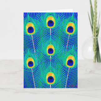Peacock Feathers Card