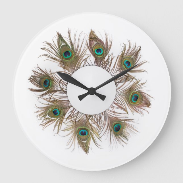 Peacock Feathers Clock (Front)