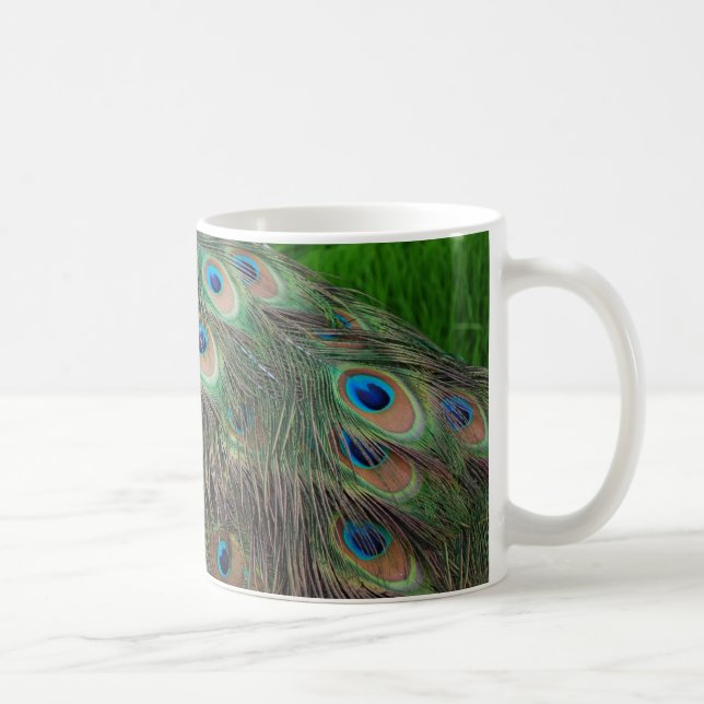 Peacock feathers coffee mug (Right)