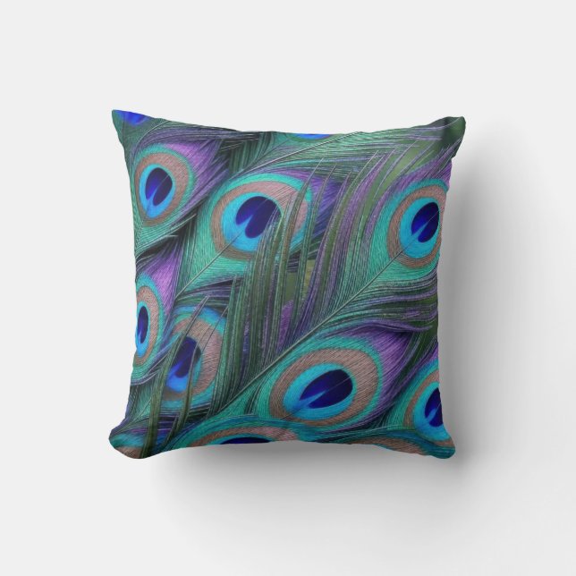 Peacock Feathers Cushion (Front)