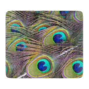 Peacock Feathers Cutting Board