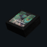 Peacock Feathers Damask Wedding Anniversary Gift Box<br><div class="desc">Wedding Black Lacquer Keepsake Custom Designer Personalised Jewellery Box or Memory Box Elegant Unique Wedding Anniversary  Christmas Gifts or Valentines Day Gifts</div>