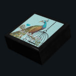 Peacock Feathers Damask Wedding Anniversary Gift Box<br><div class="desc">Wedding Black Lacquer Keepsake Custom Designer Personalised Jewellery Box or Memory Box Elegant Unique Wedding Anniversary  Christmas Gifts or Valentines Day Gifts</div>