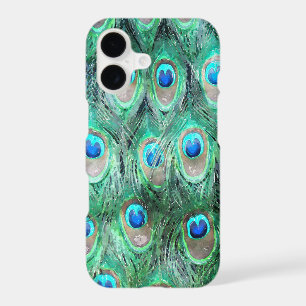 Peacock Feathers Exotic Wild Watercolor Pattern