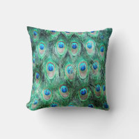 Peacock Feathers Exotic Wild Watercolor Pattern