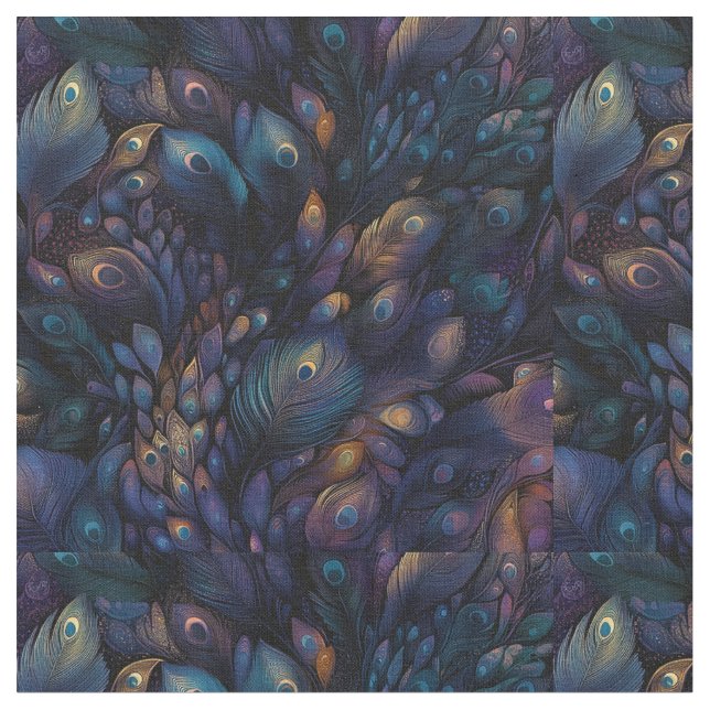 Peacock feathers fabric (Close Up)