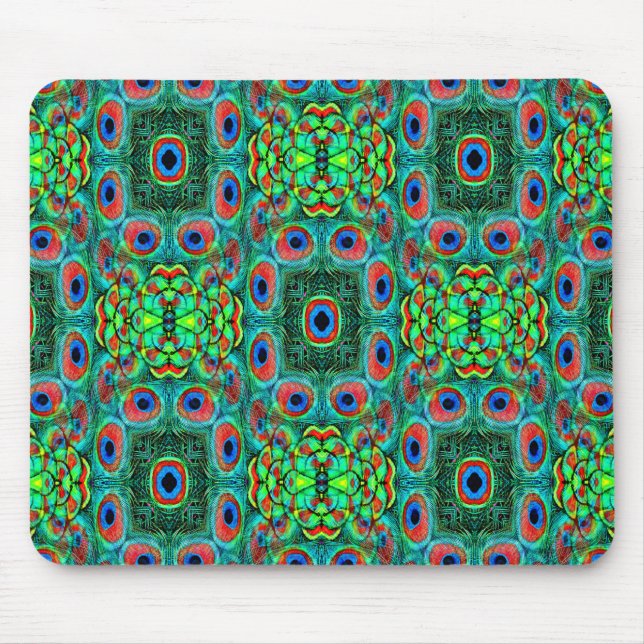 Peacock Feathers Galore.... Mouse Pad (Front)