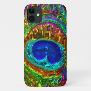 Peacock Feathers Glass Art 1 Case-Mate iPhone Case