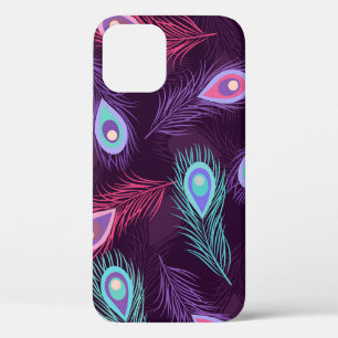 Peacock Feathers: Hand Drawn Vintage. iPhone 12 Case