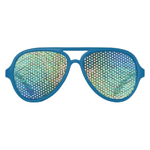 Peacock Feathers I Colourful Abstract Nature Desig Aviator Sunglasses