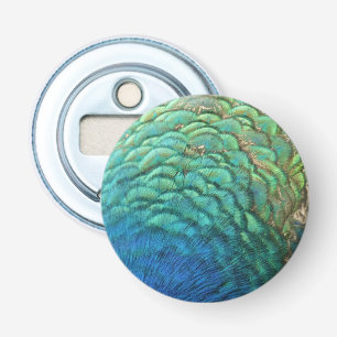 Peacock Feathers I Colourful Abstract Nature Desig Bottle Opener